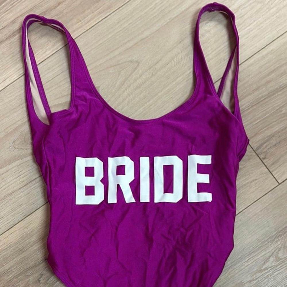“Bride” one piece swimsuit